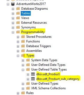 Microsoft Business Intelligence: User Defined Table Types and Table ...