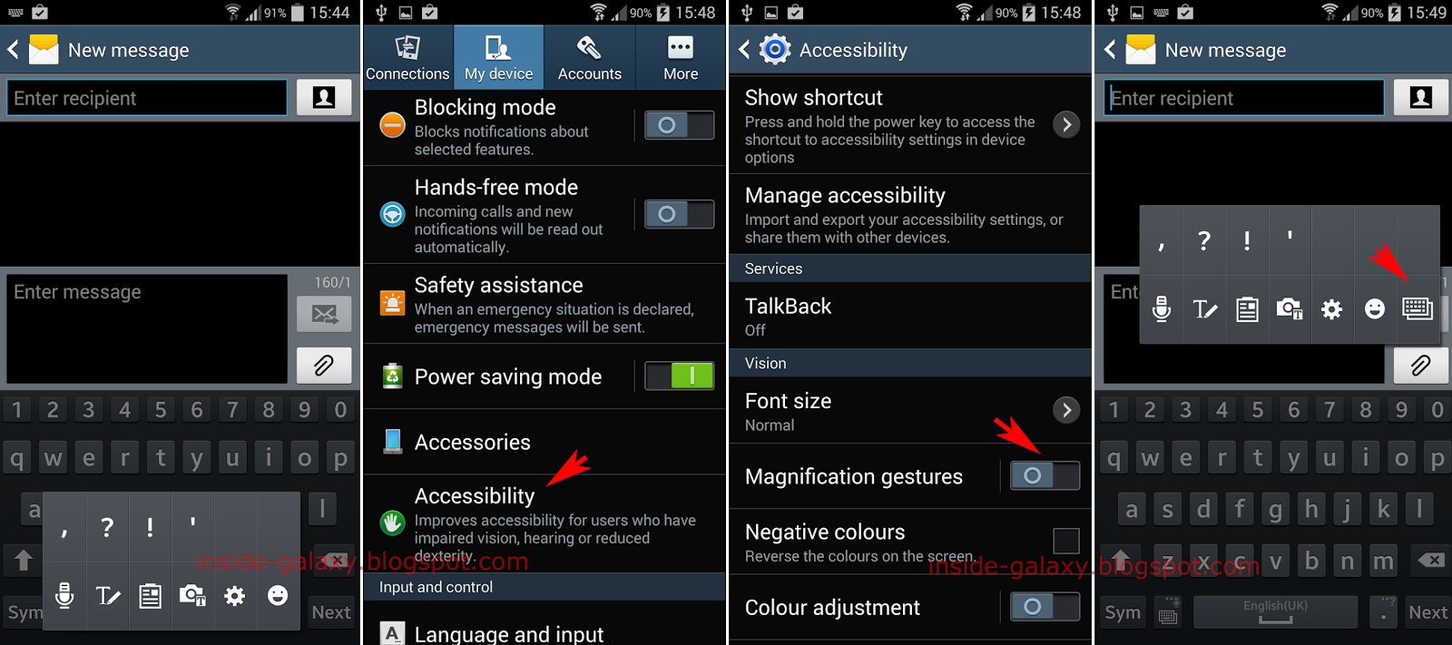 Inside Galaxy Samsung Galaxy S4 How to Fix Can't Find Floating Keyboard Icon in Android 4.4 Kitkat