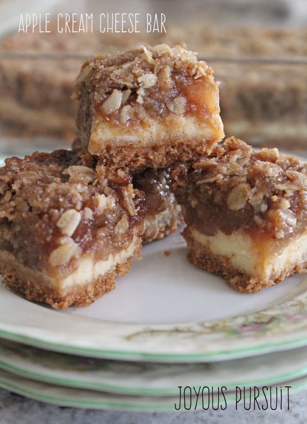 Joyous Pursuit Apple Cream Cheese Bar