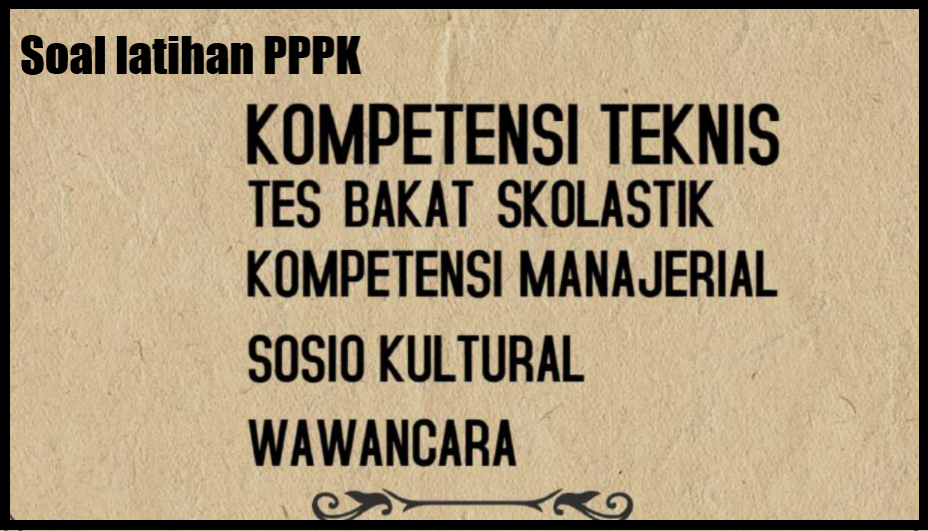 Bank Soal Latihan Tes Pegawai Pemerintah Dengan Perjanjian Kerja Pppk Mashenry Com