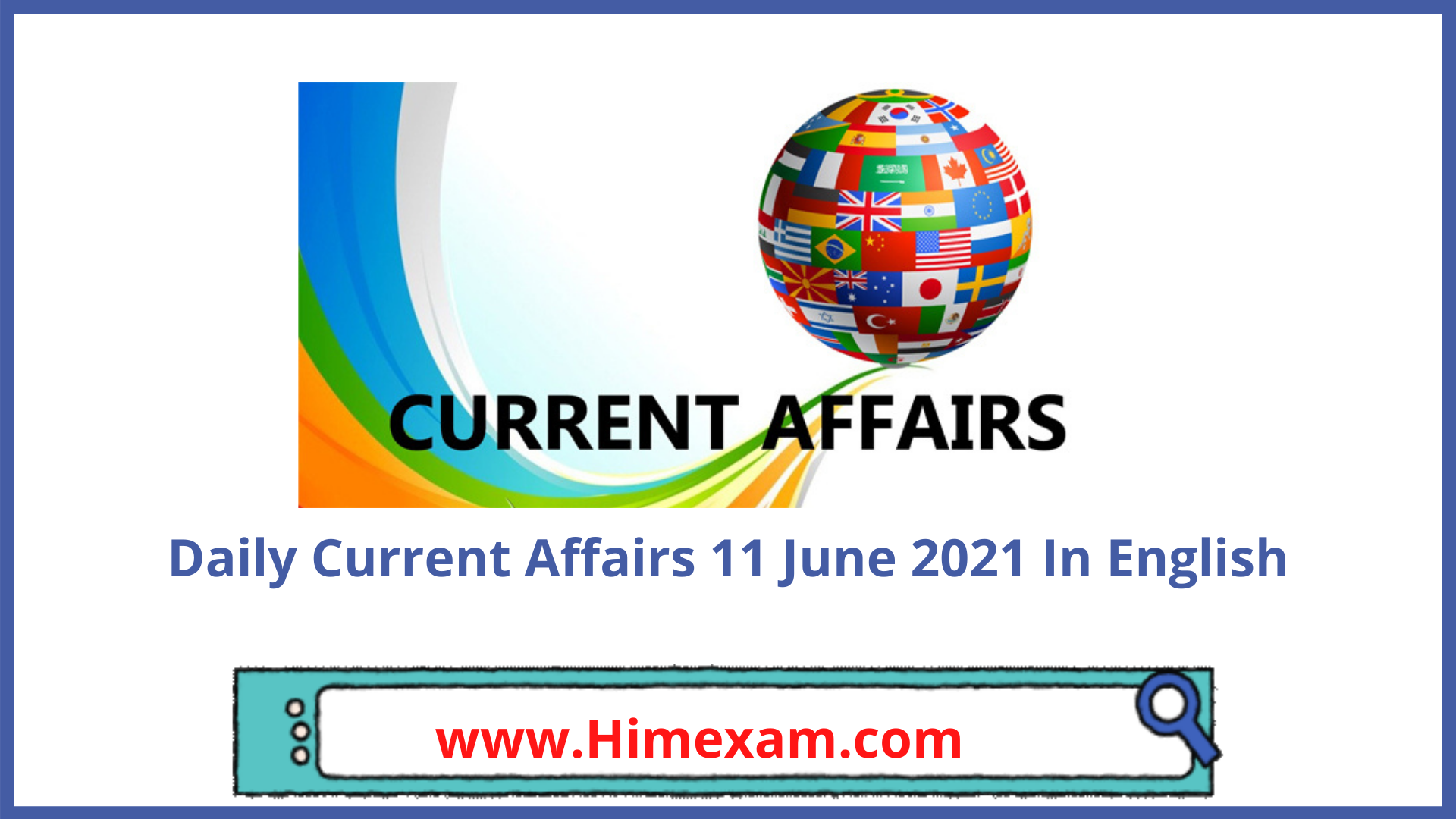 Daily Current Affairs 11 June 2021 In English