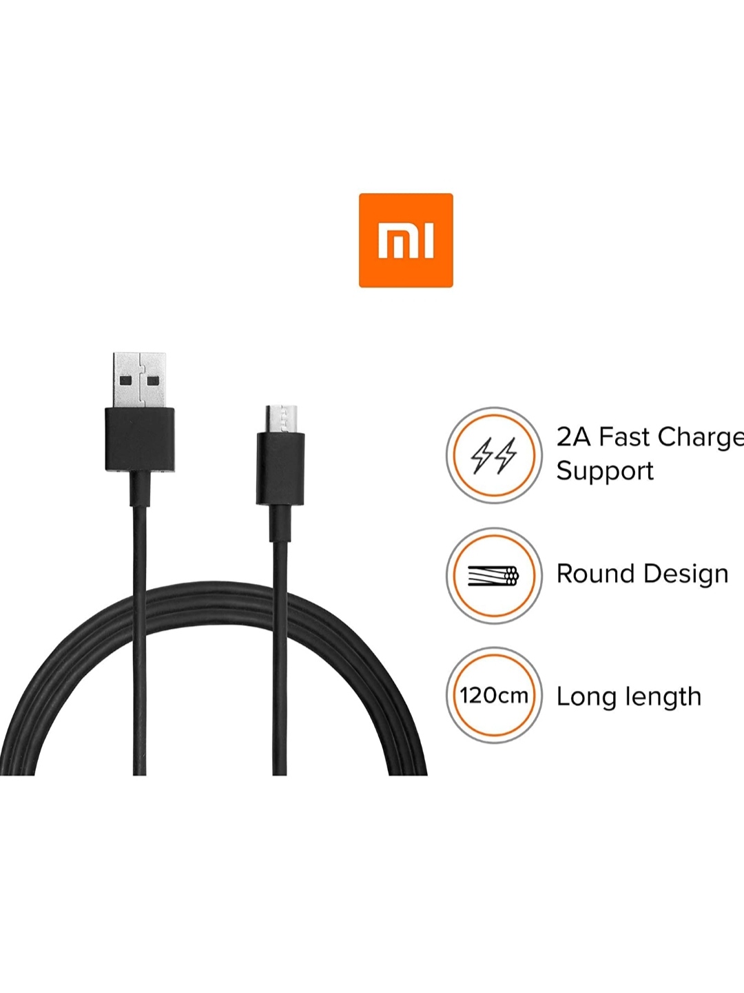 Mi USB Cable 120cm (Black) Top seller from top brand