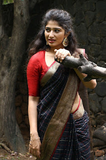 Roshini Prakash Saree Stills From Jada Movie Audio Launch