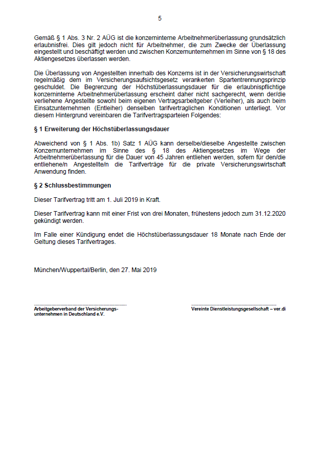 Tarifvertrag mobiles Arbeiten in Kraft Tarifrunde Versicherungen