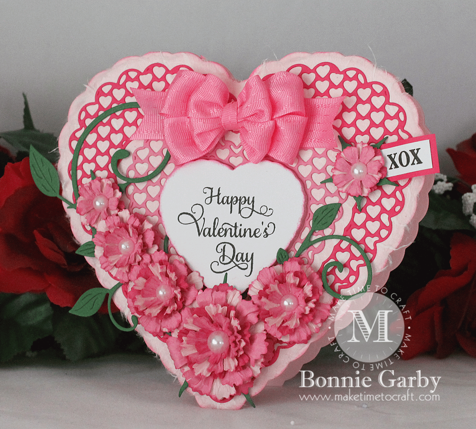 happy valentine's day and sweet william flower tutorial