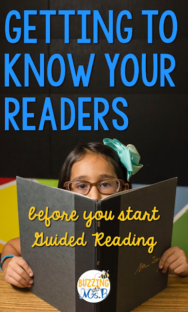 Before you can start guided reading, group your students, or figure out a schedule, you'll need to get to know your readers. In this post, learn about the kinds of information you need before you start. It's more than just data. You'll want to learn about students' interests, strategies that they know how to use, and more. Before you can start guided reading, group your students, or figure out a schedule, you'll need to get to know your readers. In this post, learn about the kinds of information you need before you start. It's more than just data. You'll want to learn about students' interests, strategies that they know how to use, and more.
