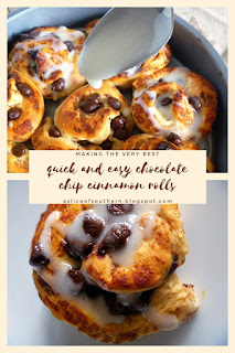 Quick and Easy Chocolate Chip Cinnamon Rolls: Heavenly chocolately breakfast pastries! - Slice of Southern