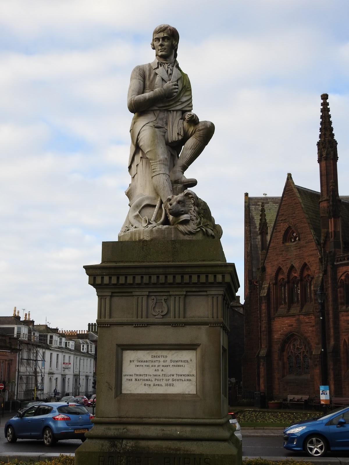 Dumfries Up Close Robert Burns statue, Dumfries