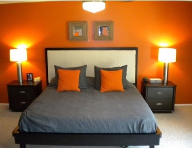 Dinero y yo: Pintar paredes naranja en dormitorios