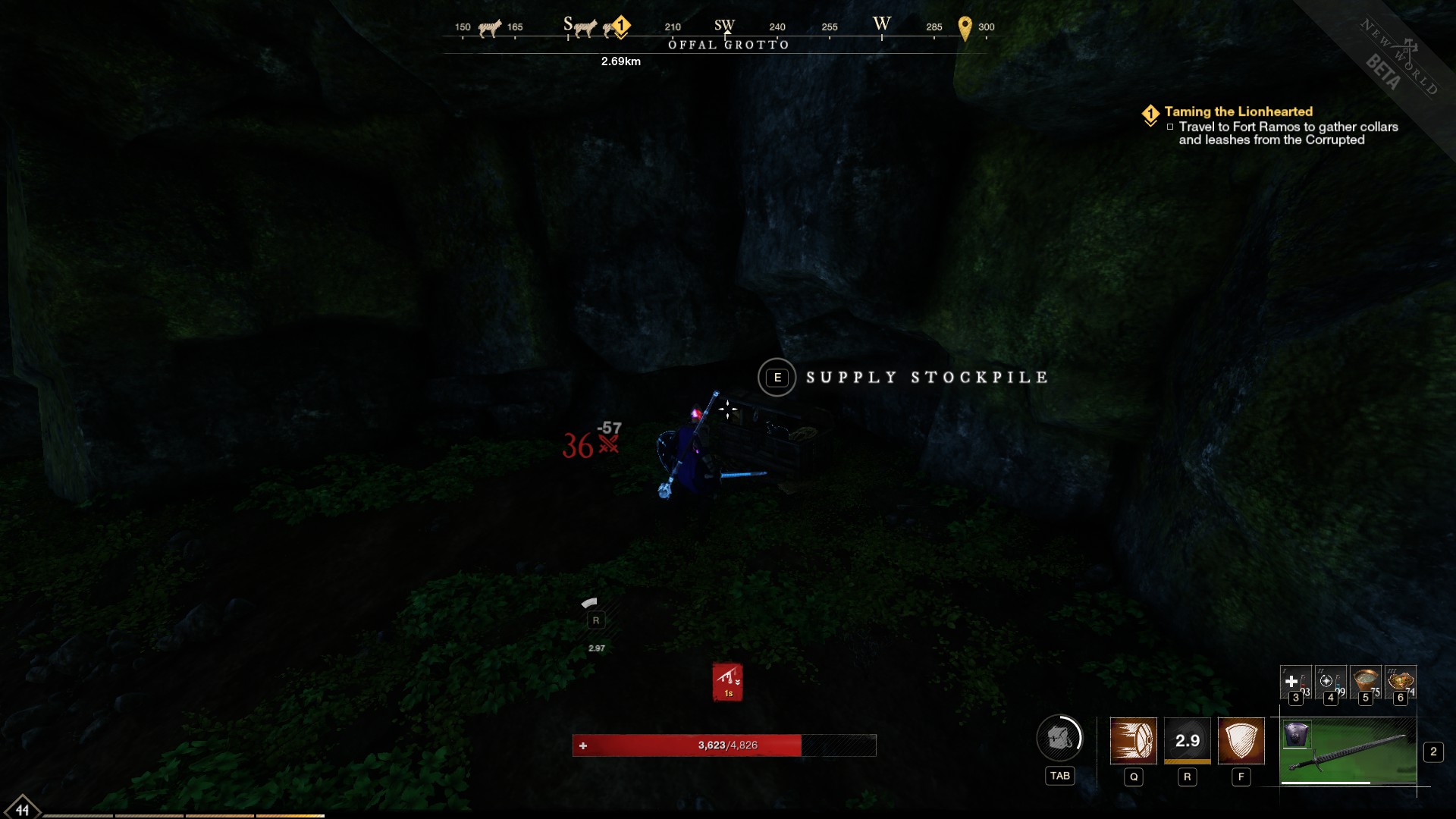 New World Offal Grotto chest locations