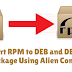How to convert rpm file into deb file
