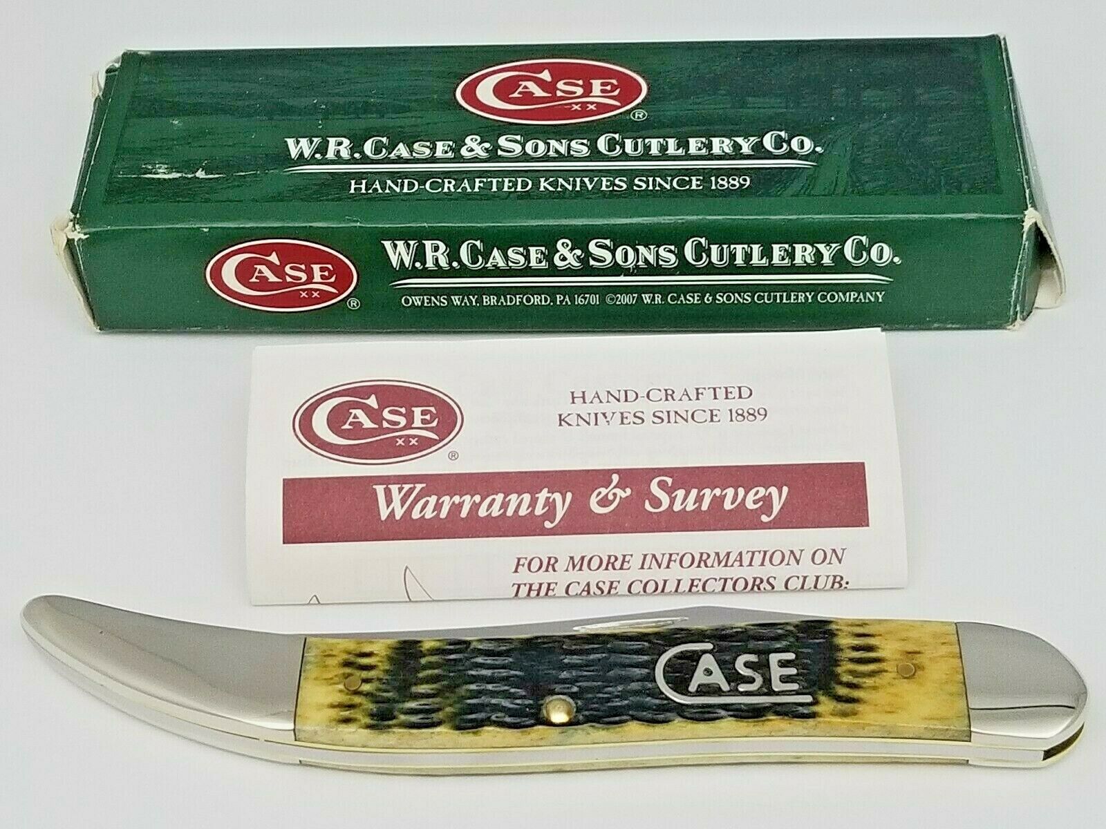 2008 Case XX 61093 Large Texas Toothpick Knife 5" Genuine Antique Bone