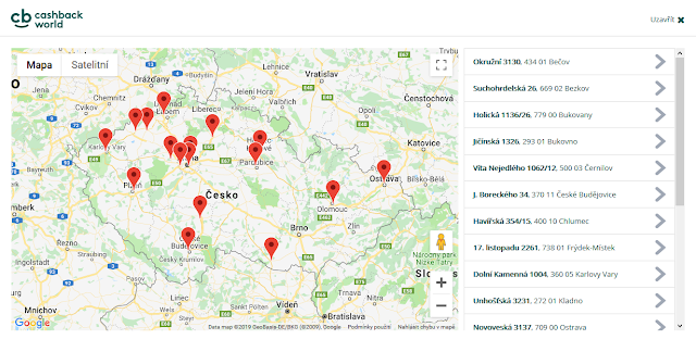mapa prodejen bauMax, kde lze využít slevu platbou elektronickou poukázkou - http://milanrericha.cz - Cashback World