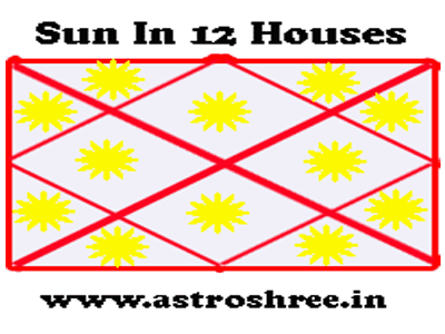 Impacts Of Sun In 12 Houses of Horoscope or Kundli