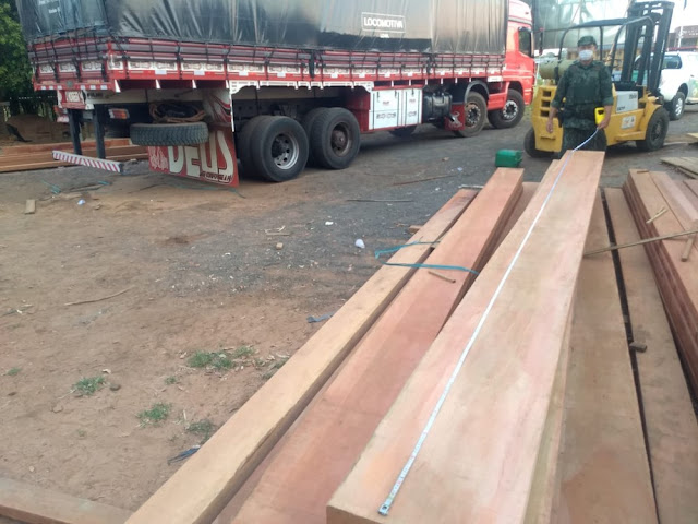 Após denúncia, policiais localizam depósito irregular de madeira e aplicam mais R$ 27,5 mil em multas