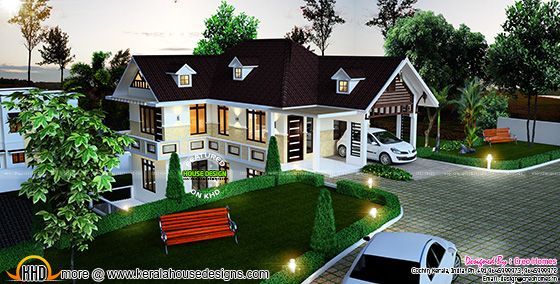 Beautiful hillside home plan