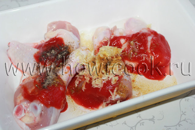 рецепт курицы в томатном соусе в духовке с пошаговыми фото