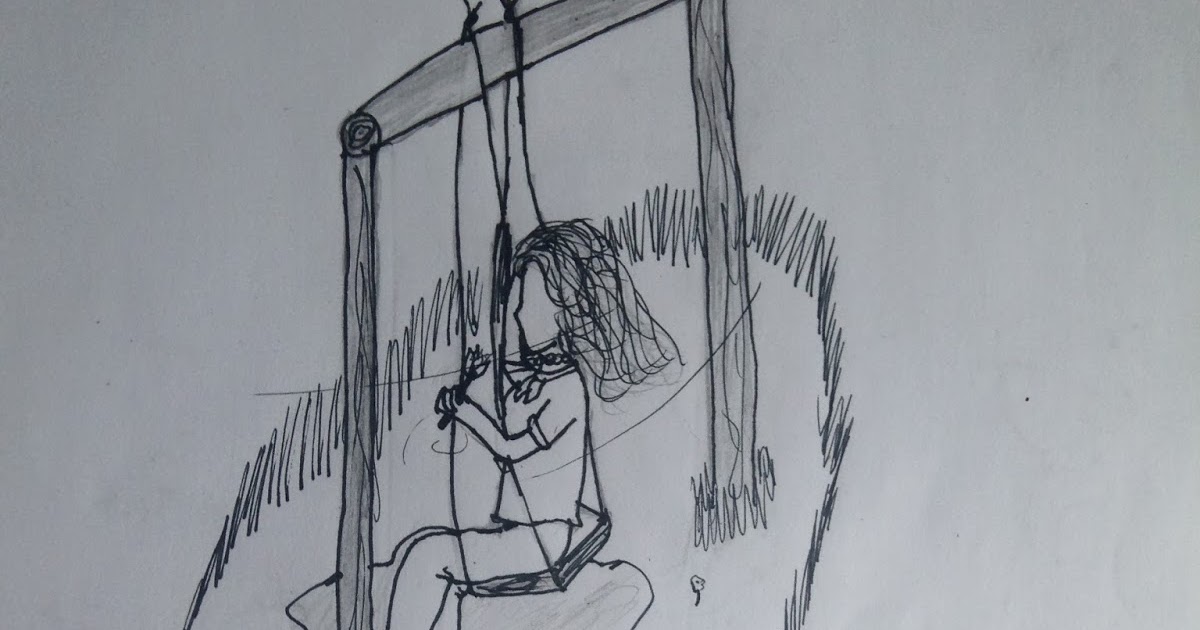 Dessins Manga Muslim Une petite fille sur une balançoire