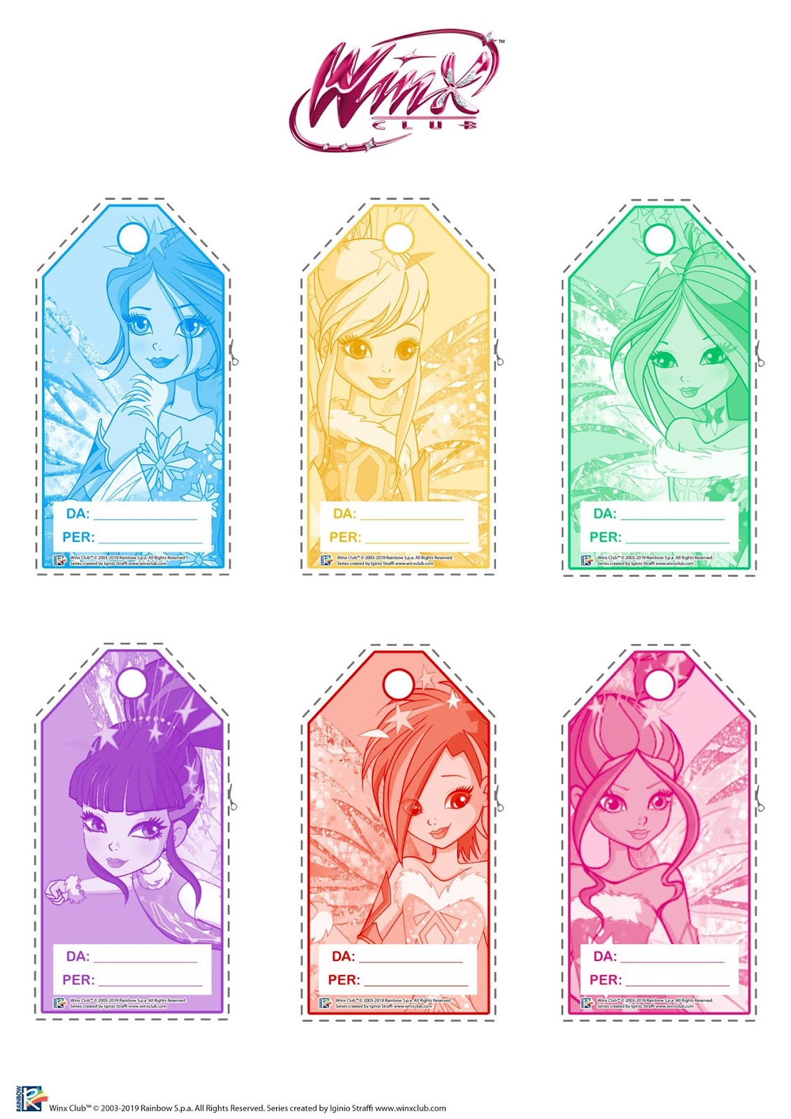 Download Winx Crystal Sirenix Gift Tags Winx Club All