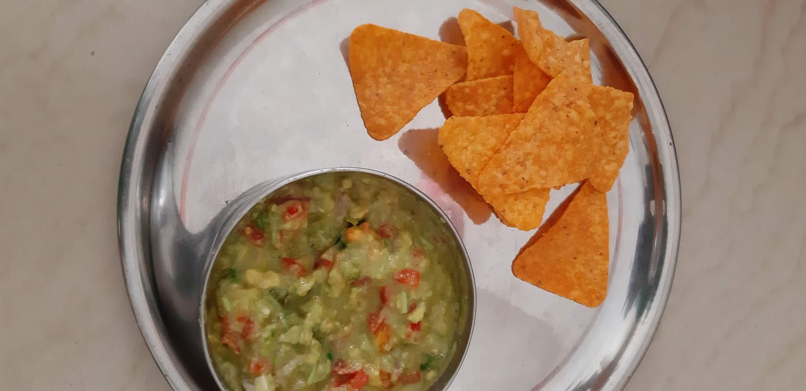 Praveena How to make Nachos Dip Avocado Salsa at home