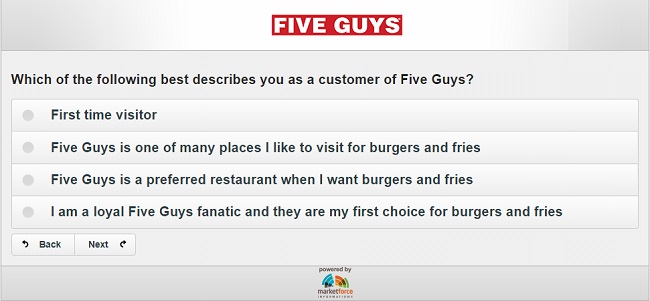  Five Guys Customer Satisfaction Survey