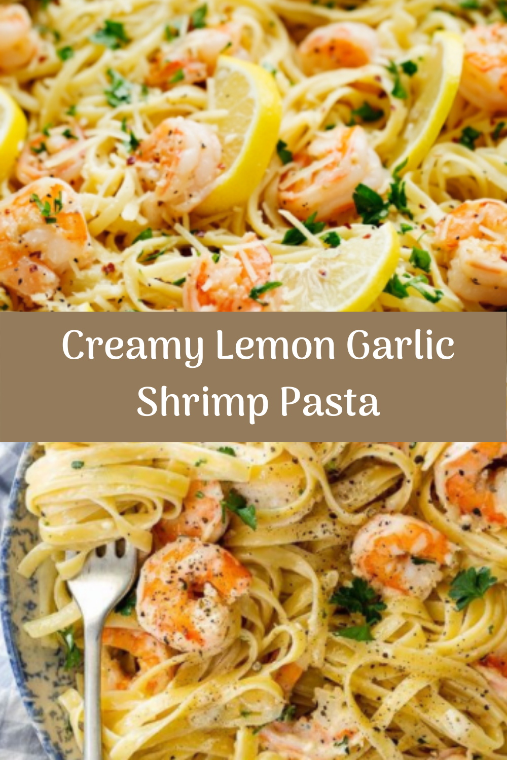 Creamy Lemon Garlic Shrimp Pasta