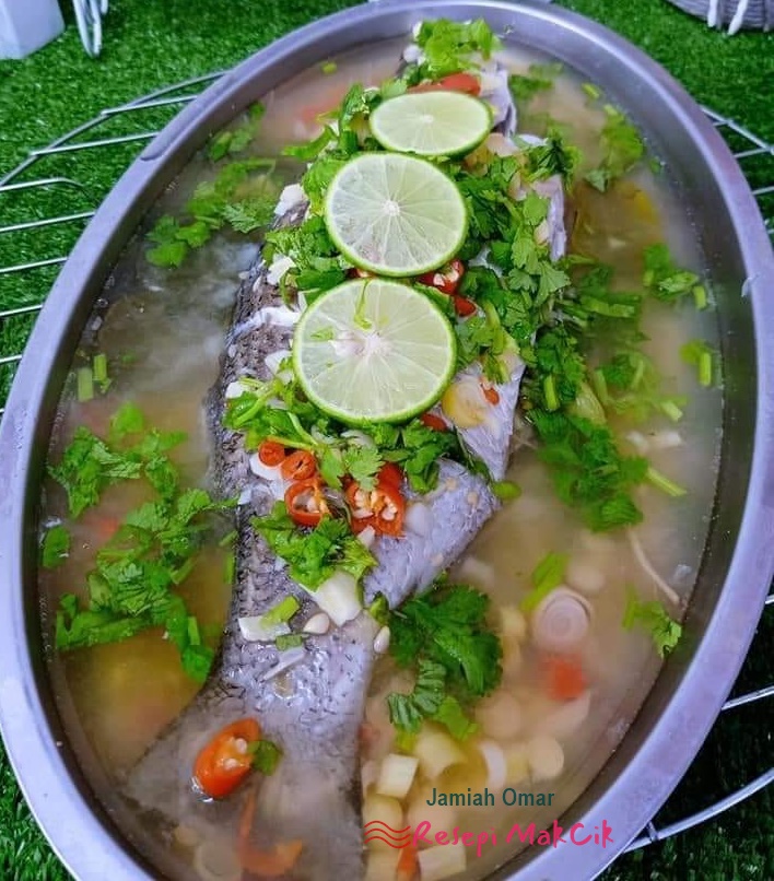 Ikan masak stim lemon