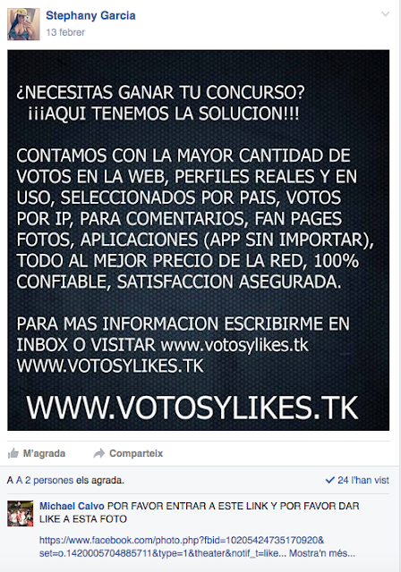 Concursos de Facebook, com aconseguir més likes