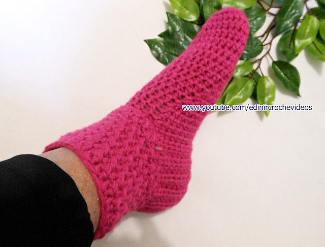 Como fazer meias em crochê - vídeo aula passo a passo com Edinir Croche