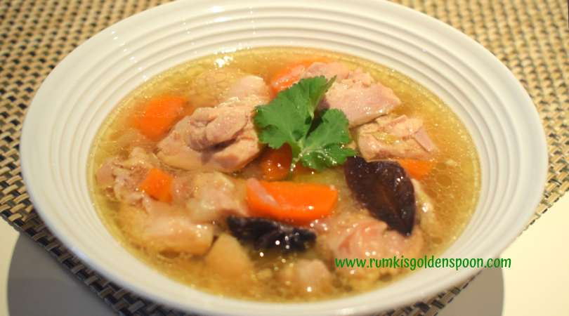 Instant Chicken Stew, Chicken Soup, Home Style Chicken Stew, Chicken, Food, Traditional , Healthy, Quick and Easy, Indian recipe, Rumki's Golden Spoon