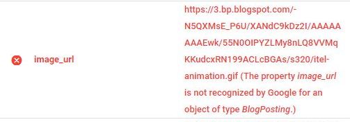 The property image_url not recognized by Google for an object of type BlogPosting
