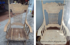 Eclectic Red Barn: Rocking chair - before and after pictures