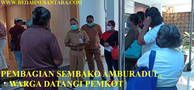 Pembagian Sembako Amburadul, Warga Datangi Pemkot 1 DINSOS