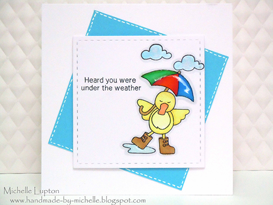 Get well duck card by Michelle Lupton for Newton's Nook Designs!