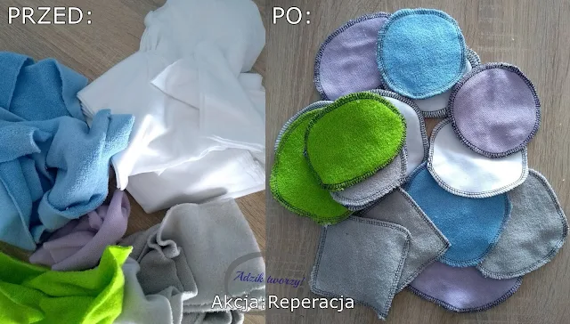 Akcja Reperacja u Adzika - Płatki kosmetyczne DIY ze ścinek