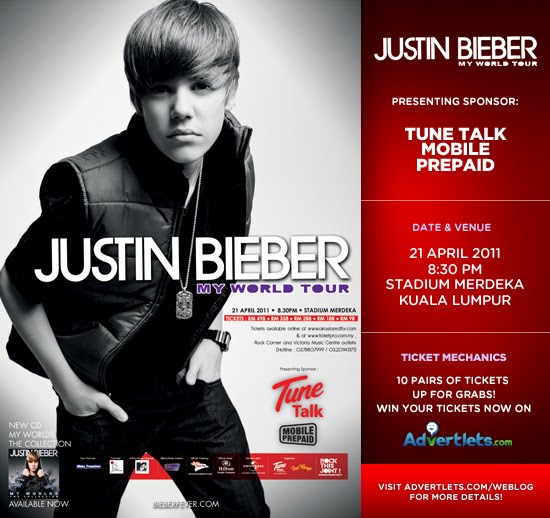 Bieber malaysia ticket justin Justin Bieber