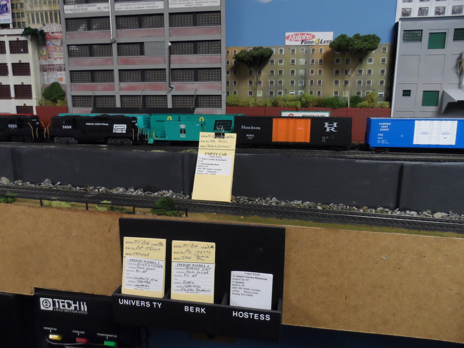 New York Central Train Layout Car Cards & Waybills on the N.Y.C.T.L