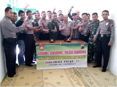 KORAMIL 13/SUKODONO MENERIMA KEJUTAN  HUT TNI KE 72
