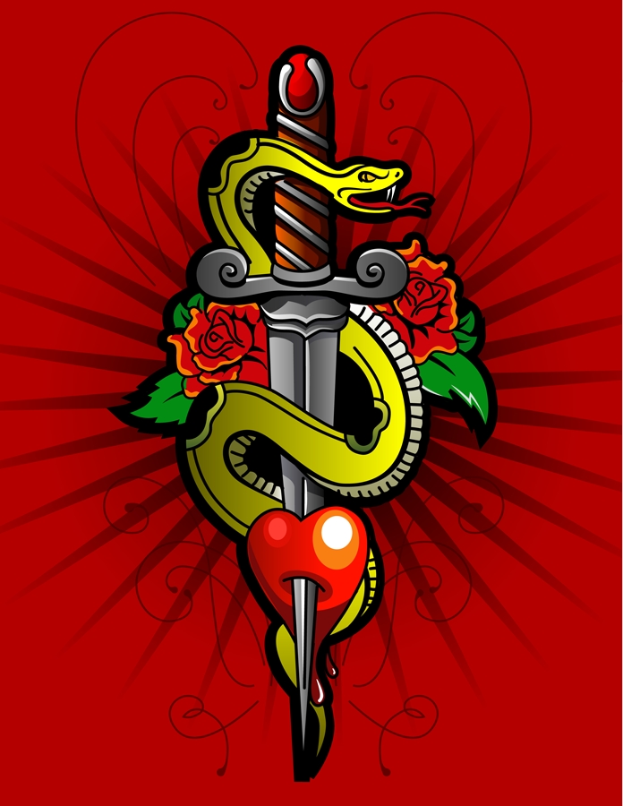 Змея стрела рисунок