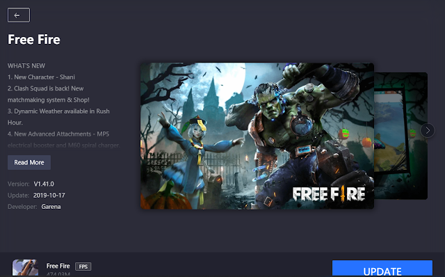 Cara Update Free Fire 1.41.0 Gameloop TGB Official Update
