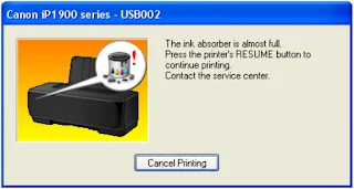 Canon IP 1980 Absorber is Almost Full