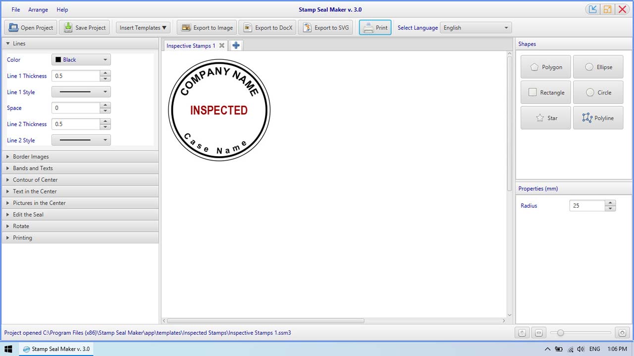 computer โปรแกรม Stamp Seal Maker 3.0