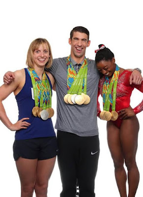 2 U.S Olympic Gold medalists Michael Phelps, Katie Ledecky and Simone Biles cover Sports Illustrated magazine (photos)