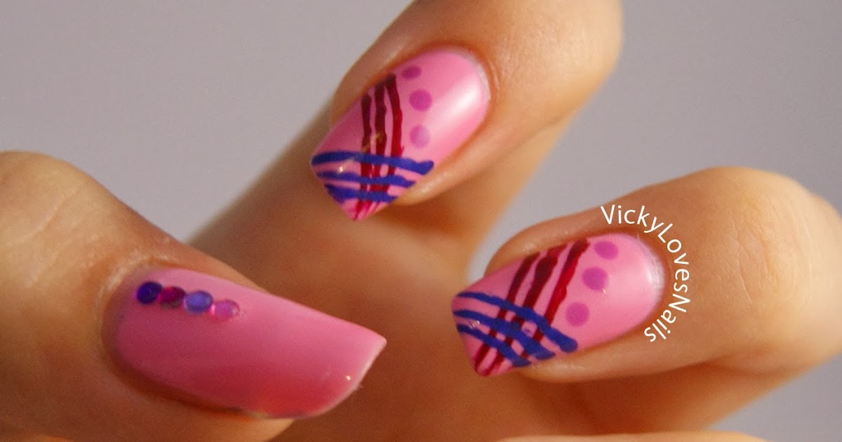 Vicky Loves Nails!: OPI Pink Of Hearts Nail Art