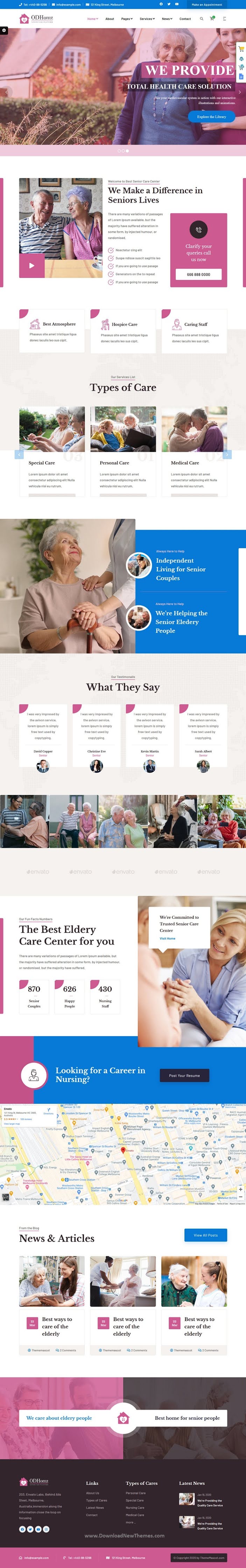 Senior Care Responsive Website Theme