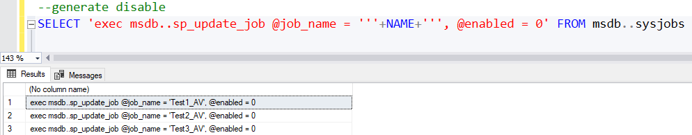 Enable Or Disable All Jobs In SQL Server  SQLArena