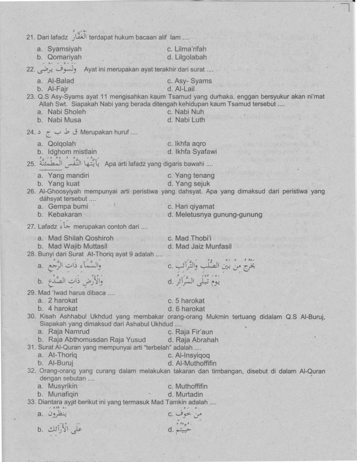 Les Privat Matematika Sd Jogja Contoh Soal Uas Fiqih Kelas 1 Sd