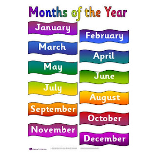 Months of the Year Clip Art for Worksheets