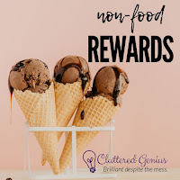 Blog With Friends, a multi-blogger project based post incorporating a theme, Ice Cream.  | Non-Food Rewards by Lydia of Cluttered Genius | Featured on www.BakingInATornado.com