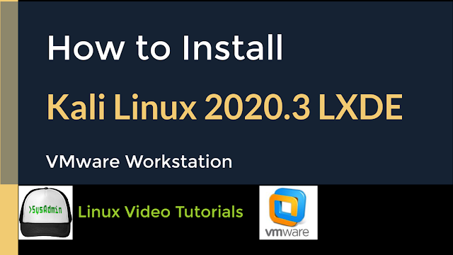 How to Install Kali Linux 2020.3 with LXDE Desktop on VMware Workstation